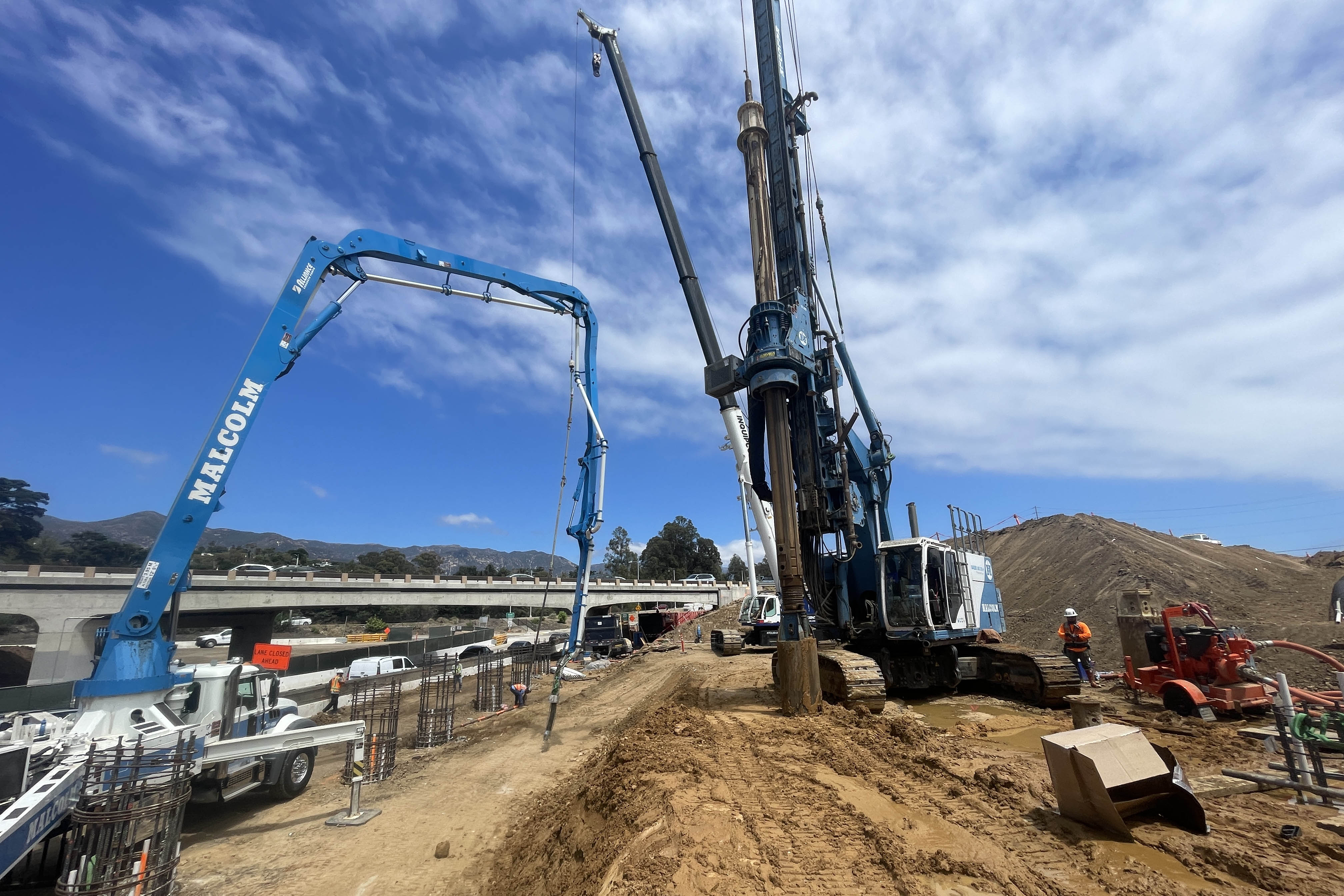 Construction work at Cabrillo Interchange